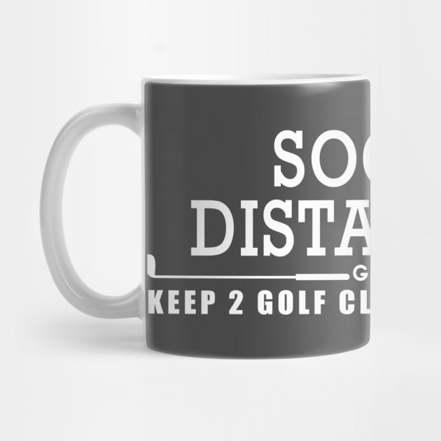 Social Distancing Golfer (White) by Jitterfly